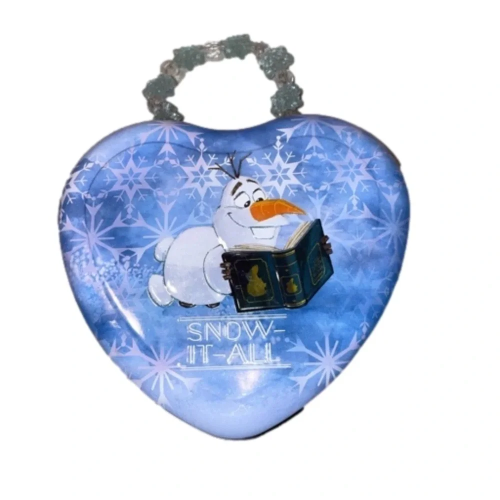 Disney Frozen Valentines Day Heart Shaped Tin EMPTY or Can be used as a Purse!